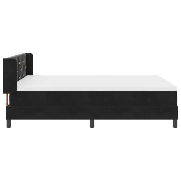 Boxspringbett mit Matratze Schwarz 140x200 cm Samt