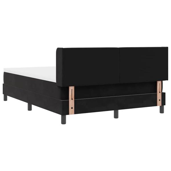 Boxspringbett mit Matratze Schwarz 140x200 cm Samt