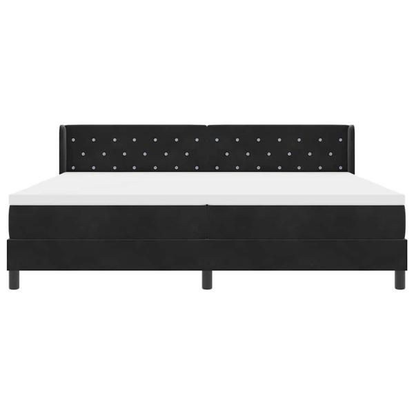 Boxspringbett mit Matratze Schwarz 200x200 cm Samt