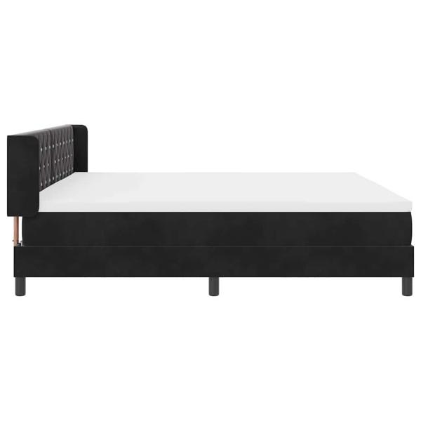 Boxspringbett mit Matratze Schwarz 200x200 cm Samt