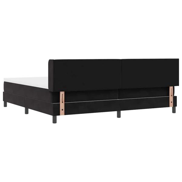 Boxspringbett mit Matratze Schwarz 200x200 cm Samt