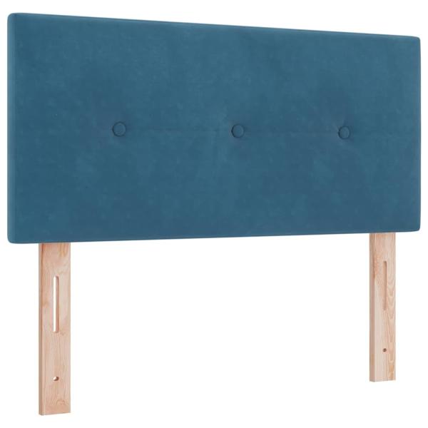 Boxspringbett mit Matratze Dunkelblau 90x190 cm Samt