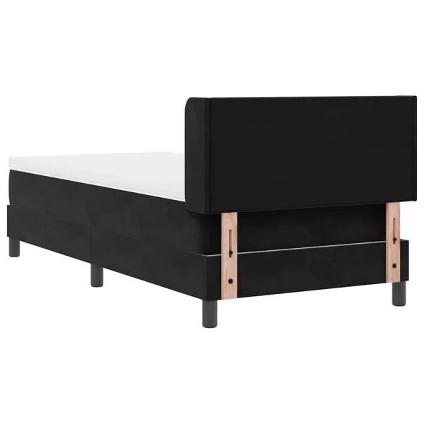 Boxspringbett mit Matratze Schwarz 100x200 cm Samt