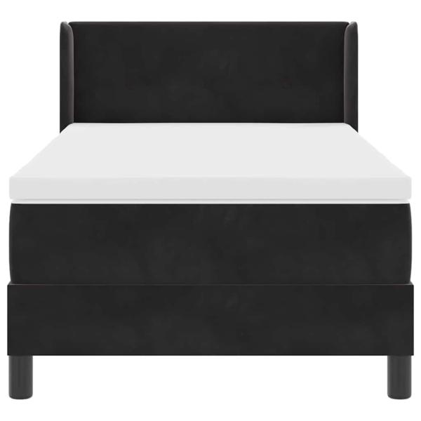 Boxspringbett mit Matratze Schwarz 100x200 cm Samt