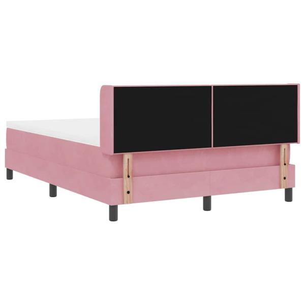 Boxspringbett mit Matratze Rosa 160x200 cm Samt