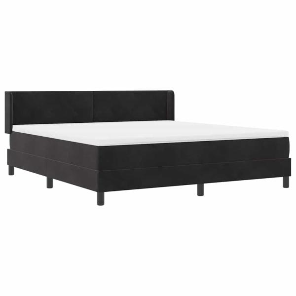 ARDEBO.de - Boxspringbett mit Matratze Schwarz 180x200 cm Samt