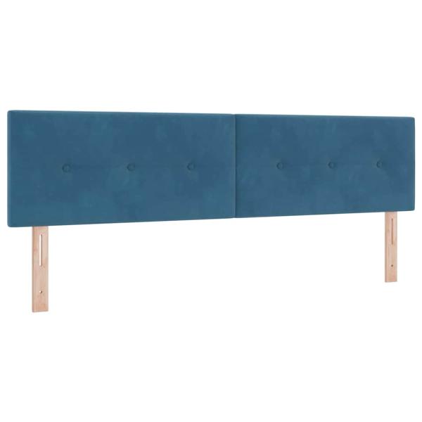 Boxspringbett mit Matratze Dunkelblau 180x200 cm Samt