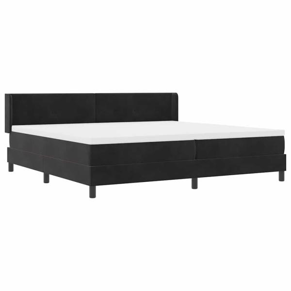 Boxspringbett mit Matratze Schwarz 200x200 cm Samt