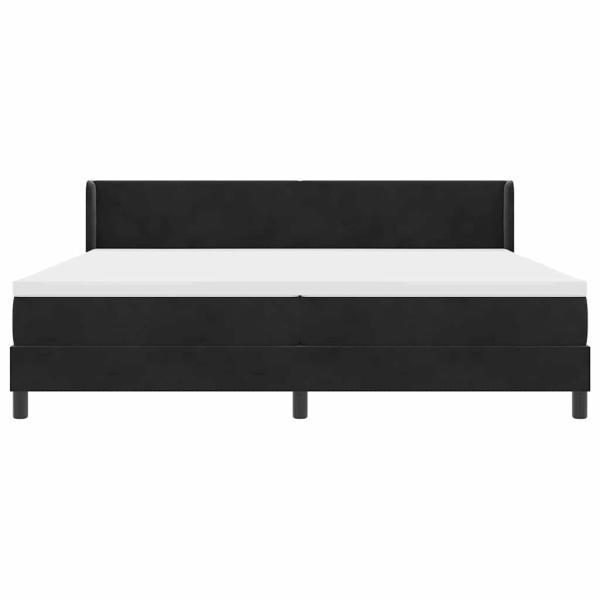 Boxspringbett mit Matratze Schwarz 200x200 cm Samt