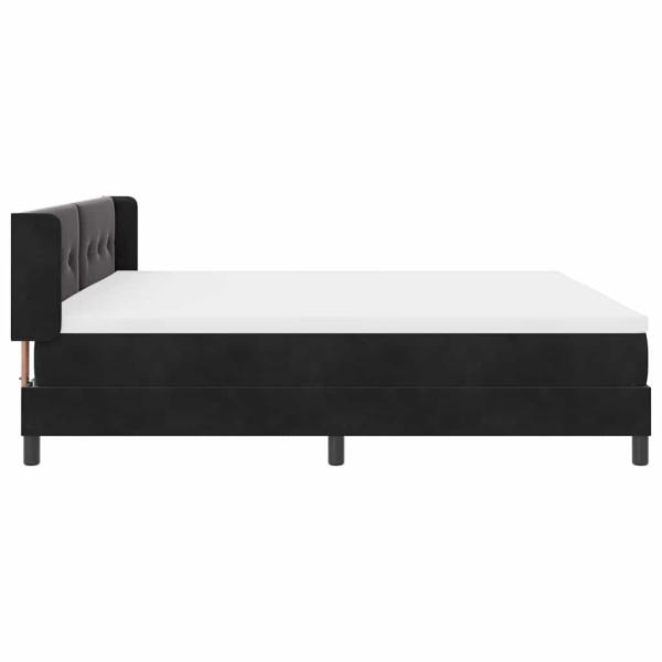 Boxspringbett mit Matratze Schwarz 200x200 cm Samt