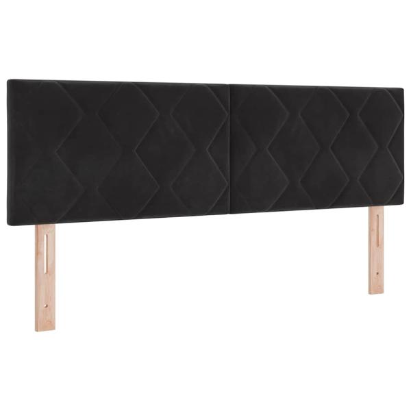 Boxspringbett mit Matratze Schwarz 140x200 cm Samt