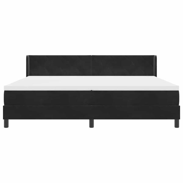 Boxspringbett mit Matratze Schwarz 200x200 cm Samt