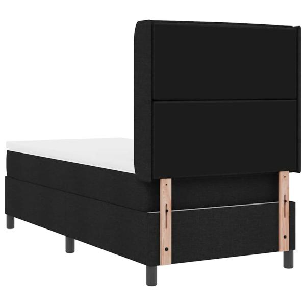 Boxspringbett mit Matratze Schwarz 100x200 cm Stoff