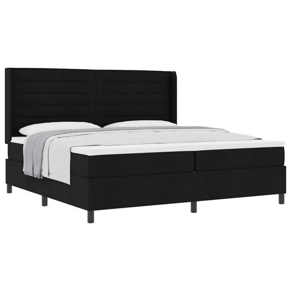 Boxspringbett mit Matratze Schwarz 200x200 cm Stoff