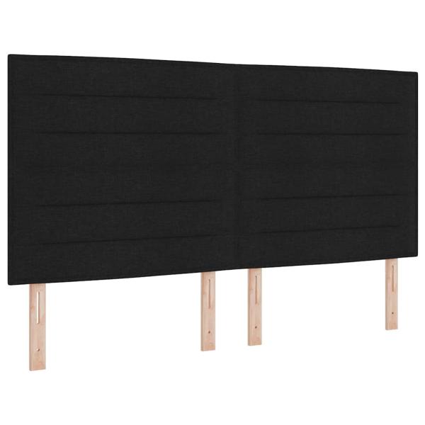 Boxspringbett mit Matratze Schwarz 200x200 cm Stoff
