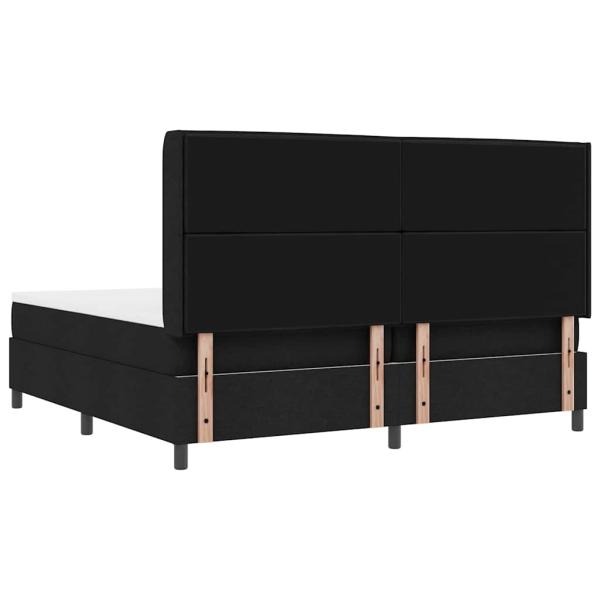 Boxspringbett mit Matratze Schwarz 200x200 cm Stoff