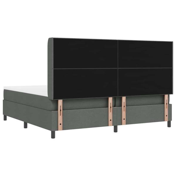 Boxspringbett mit Matratze Dunkelgrau 200x200 cm Stoff