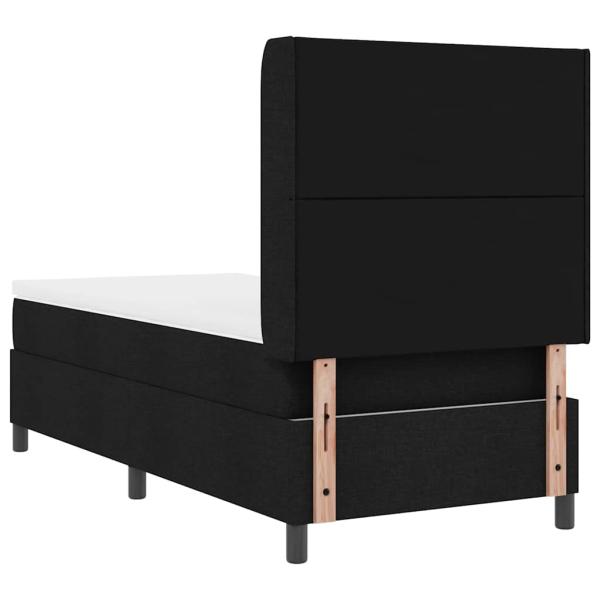 Boxspringbett mit Matratze Schwarz 100x200 cm Stoff