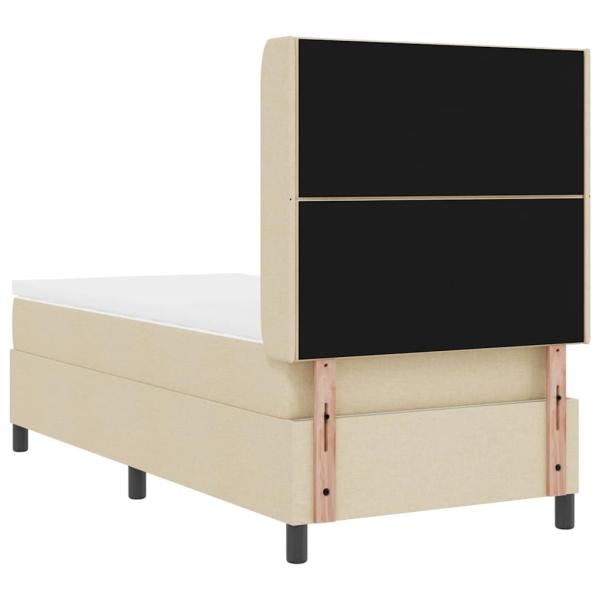 Boxspringbett mit Matratze Creme 100x200 cm Stoff