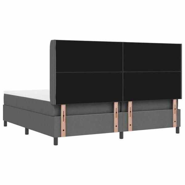 Boxspringbett mit Matratze Dunkelgrau 200x200 cm Stoff