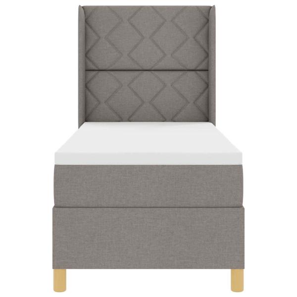 Boxspringbett mit Matratze Taupe 80x200 cm Stoff