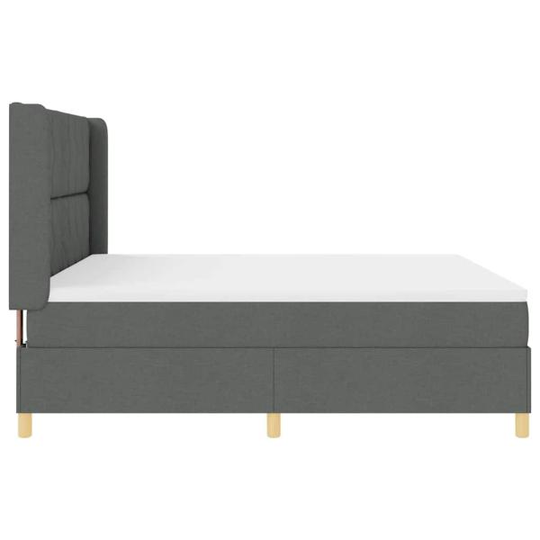 Boxspringbett mit Matratze Dunkelgrau 180x200 cm Stoff