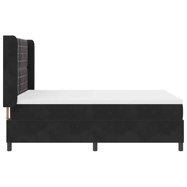 Boxspringbett mit Matratze Schwarz 140x200 cm Samt
