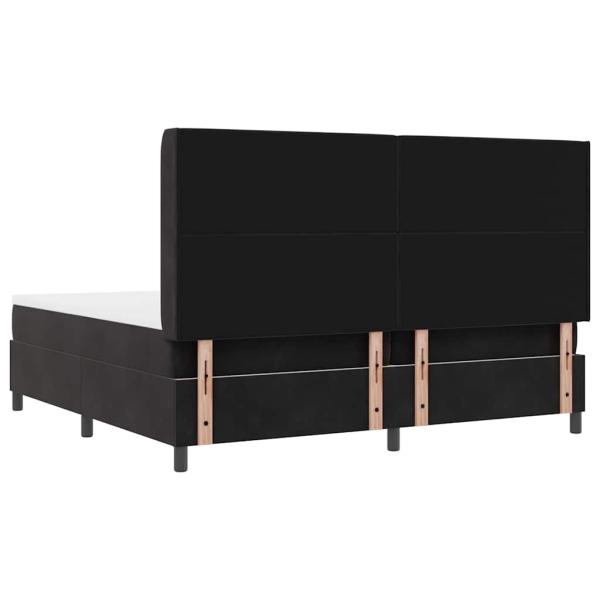 Boxspringbett mit Matratze Schwarz 200x200 cm Samt