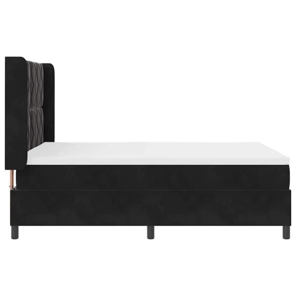 Boxspringbett mit Matratze Schwarz 140x190 cm Samt