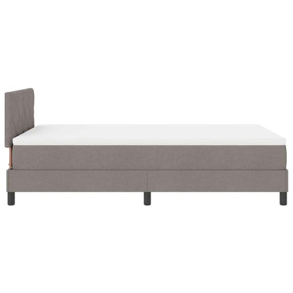 LED Boxspringbett mit Matratze Taupe 120x190 cm Stoff