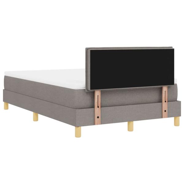 LED Boxspringbett mit Matratze Taupe 120x200 cm Stoff