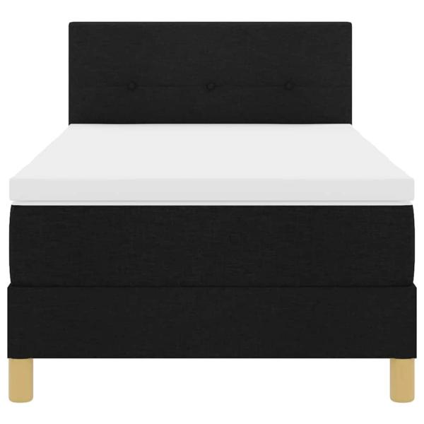Boxspringbett mit Matratze & LED Schwarz 80x200 cm Stoff