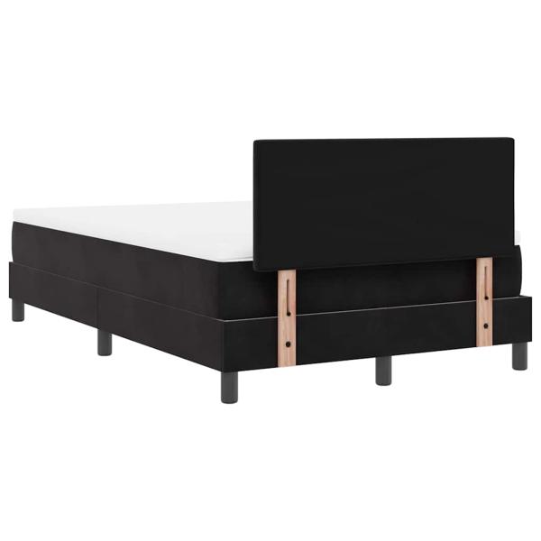 Boxspringbett mit Matratze & LED Schwarz 120x190 cm Samt