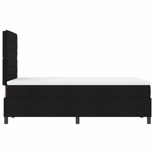 Boxspringbett mit Matratze & LED Schwarz 120x190 cm Stoff