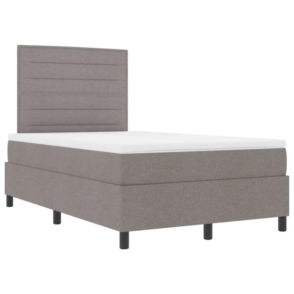 Boxspringbett mit Matratze & LED Taubengrau 120x190 cm Stoff