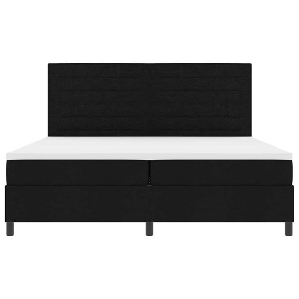 Boxspringbett mit Matratze & LED in Schwarz 200x200 cm Stoff