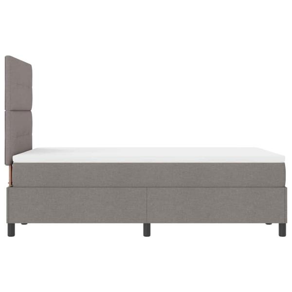 Boxspringbett mit Matratze & LED Taupe 120x190 cm Stoff