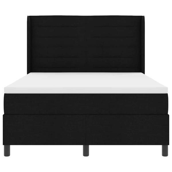 LED Boxspringbett mit Matratze Schwarz 160x200 cm Stoff