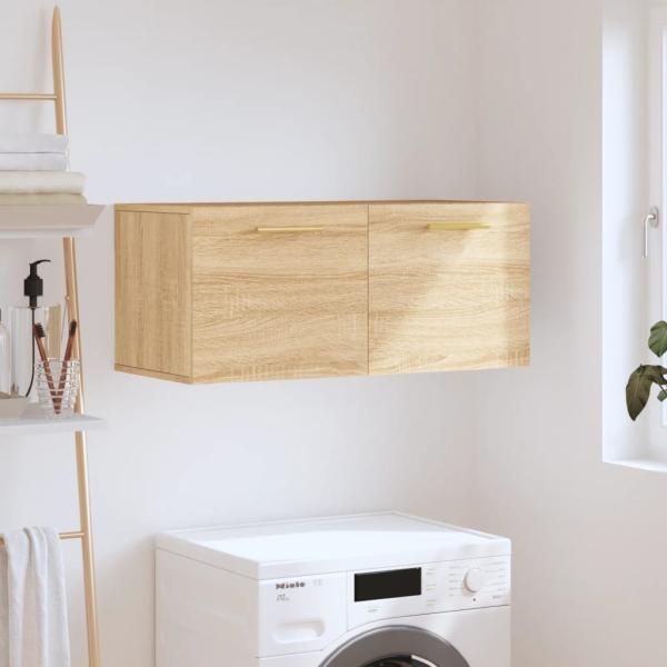 ARDEBO.de - Wandschrank Sonoma-Eiche 80x36,5x35 cm Holzwerkstoff