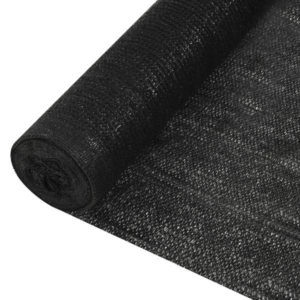 Zaunblende Schwarz 1,2x50 m HDPE 195 g/m²
