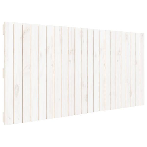 Wand-Kopfteil Weiß 140x3x60 cm Massivholz Kiefer
