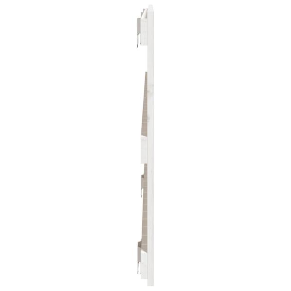 Wand-Kopfteil Weiß 140x3x60 cm Massivholz Kiefer