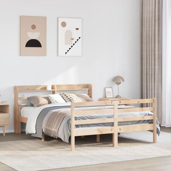 ARDEBO.de - Bettgestell mit Kopfteil ohne Matratze 160x200 cm