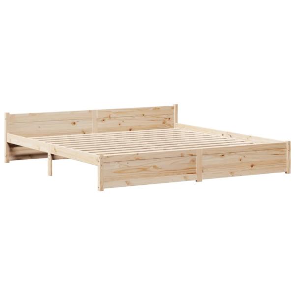 Bettgestell mit Kopfteil ohne Matratze 200x200 cm