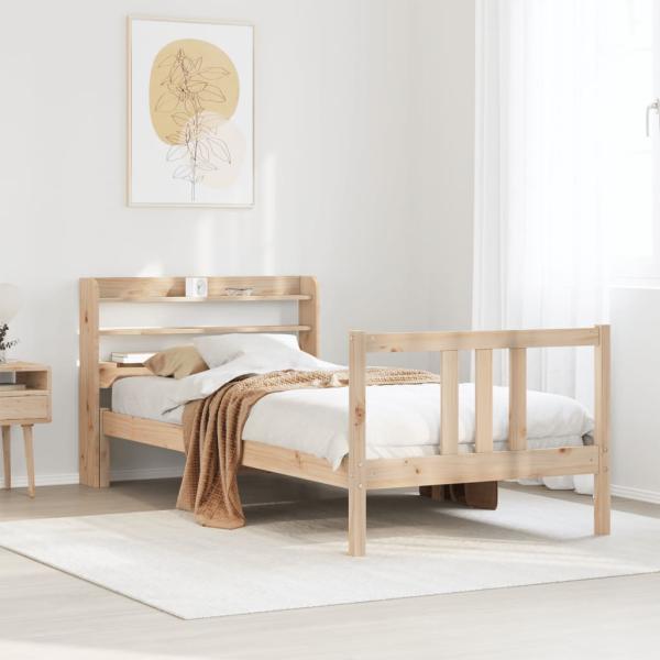 ARDEBO.de - Bettgestell mit Kopfteil ohne Matratze 90x190 cm