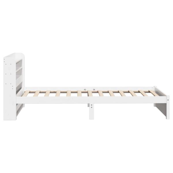Bettgestell mit Kopfteil ohne Matratze Weiß 90x190 cm