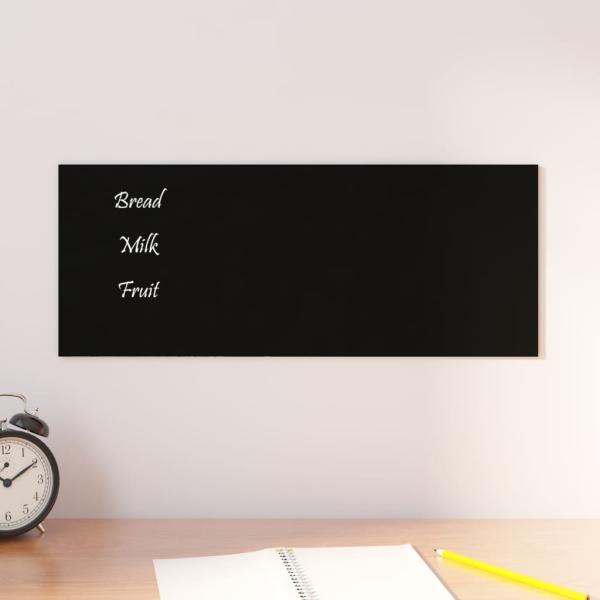 ARDEBO.de - Magnettafel Wandmontage Schwarz 50x20 cm Hartglas