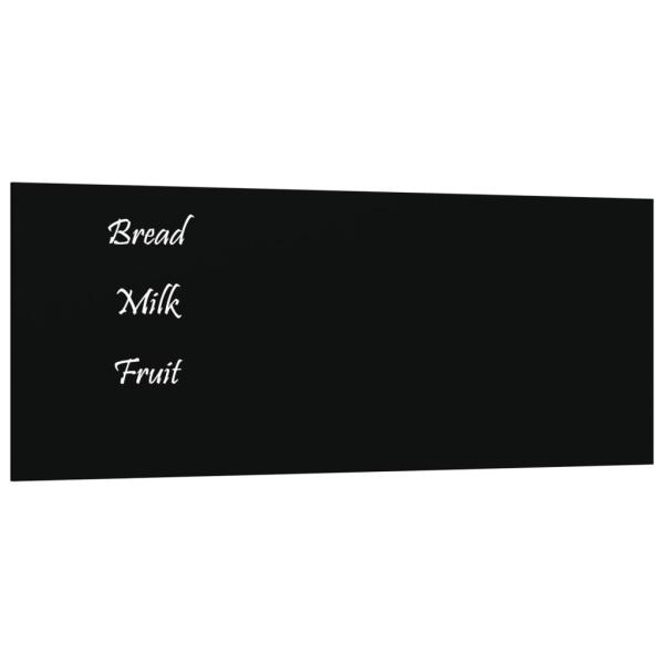 Magnettafel Wandmontage Schwarz 50x20 cm Hartglas