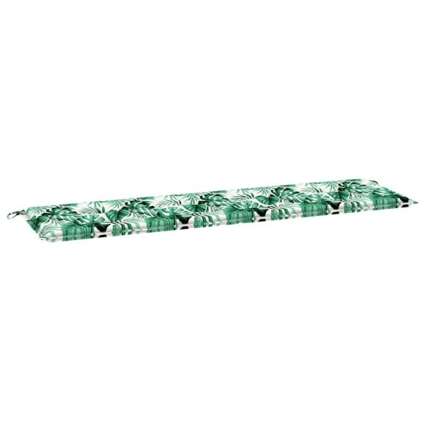 Gartenbank-Auflage Blattmuster 180x50x4 cm Oxford-Gewebe