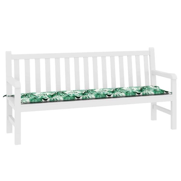 Gartenbank-Auflage Blattmuster 180x50x4 cm Oxford-Gewebe